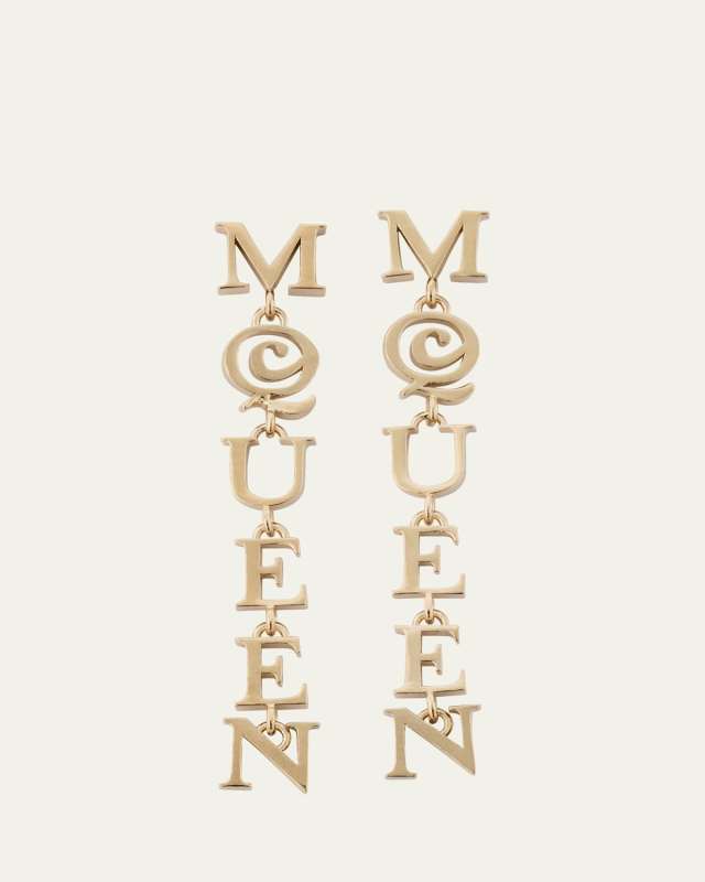 McQueen Logo Drop Earrings
